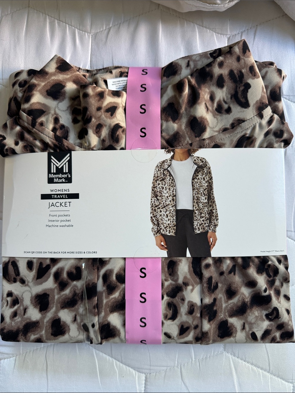 Women's Travel Jacket - Leopard Print (S)